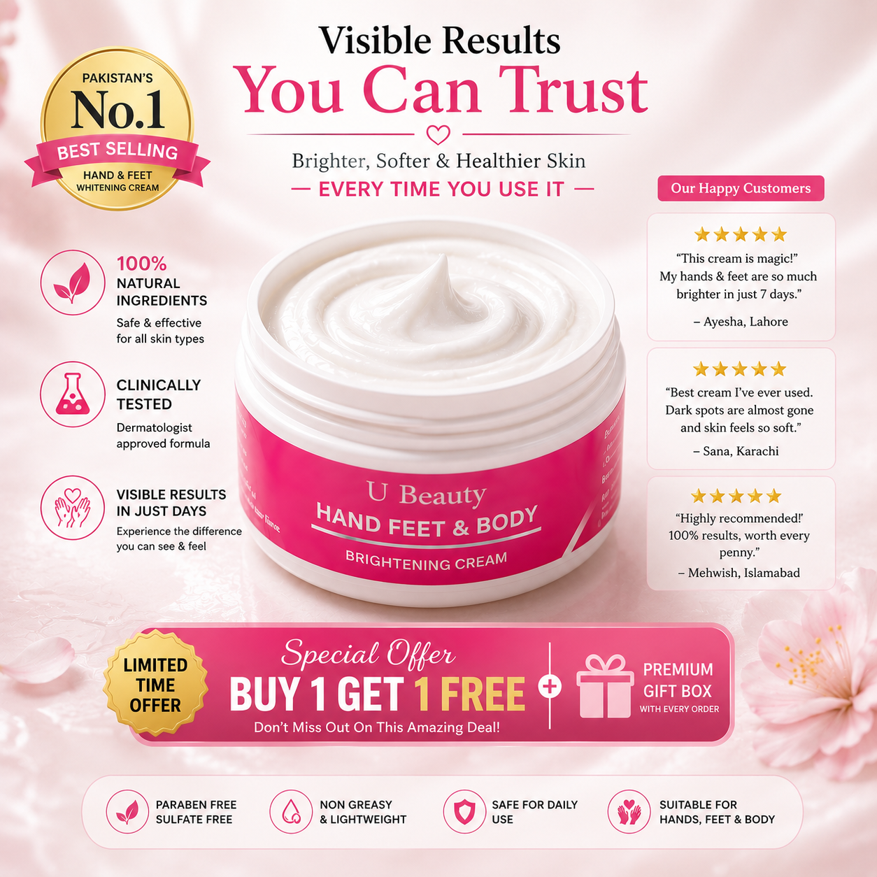 7 DAYS HAND & FEET WHITENING CREAM