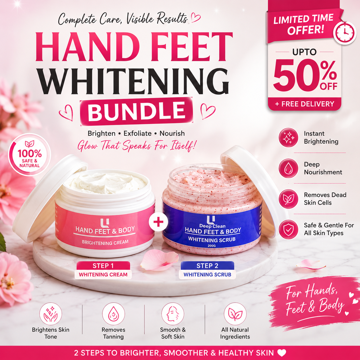 HAND FEET BODY WHITENING BUNDLE