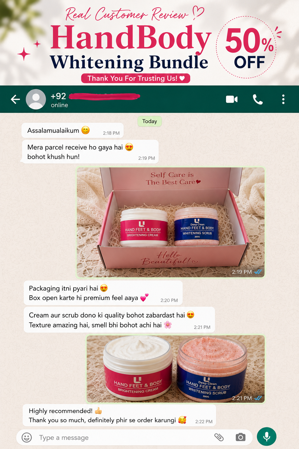 HAND FEET BODY WHITENING BUNDLE