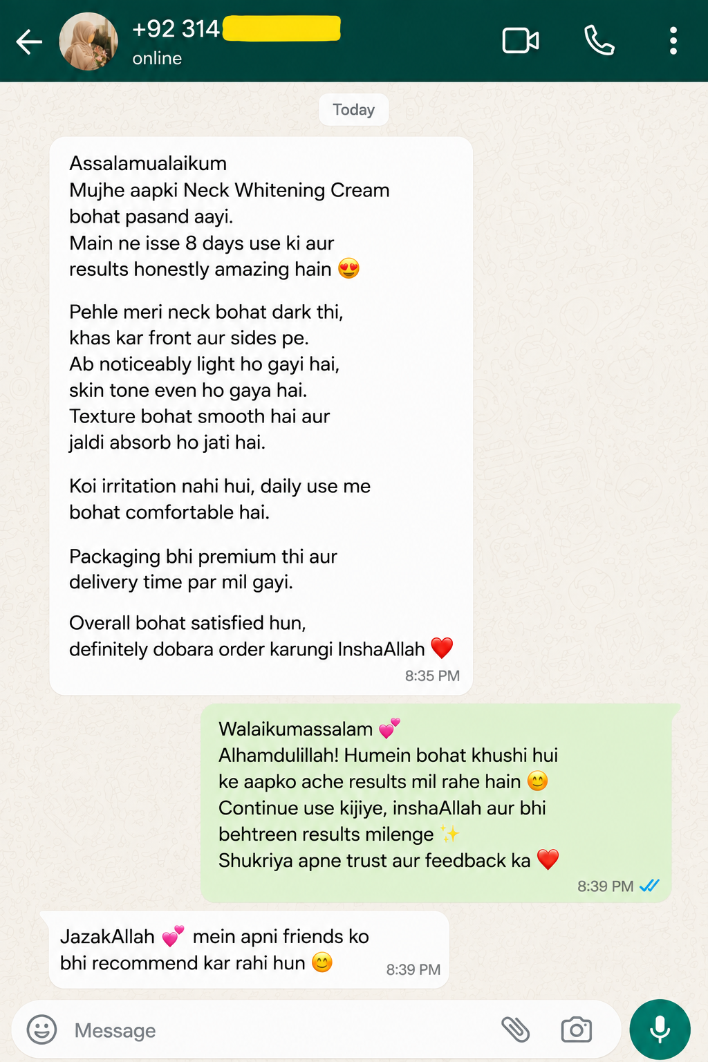 7 DAYS NECK WHITENING CREAM