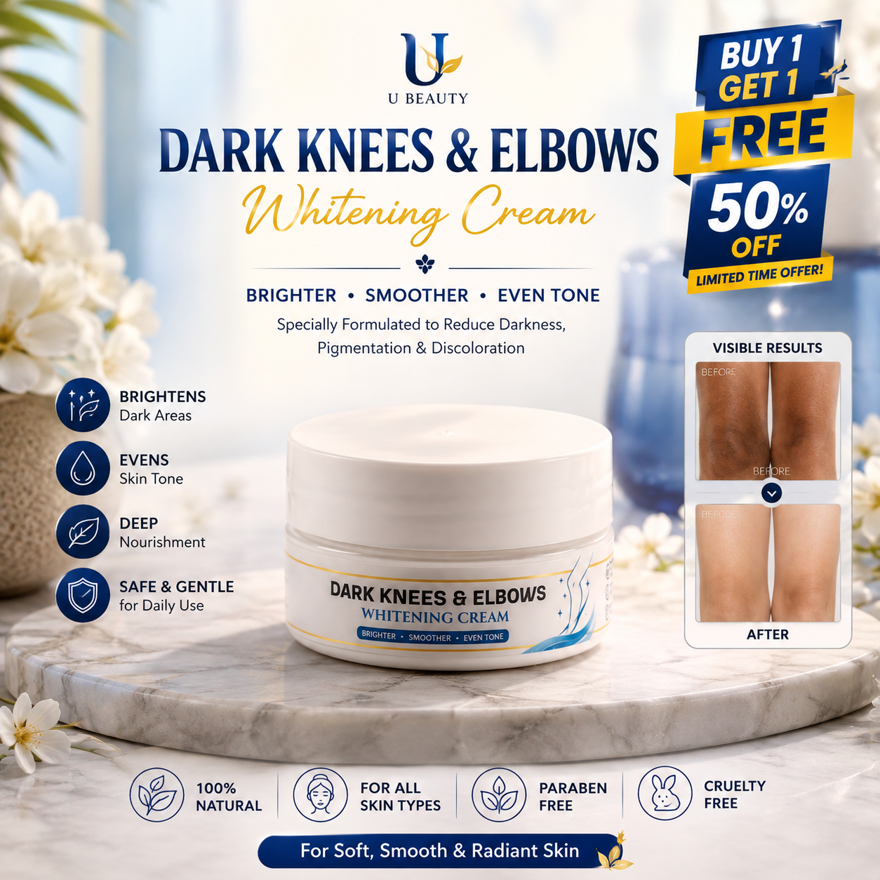 DARK KNESS & ELBOWS WHITENING CREAM