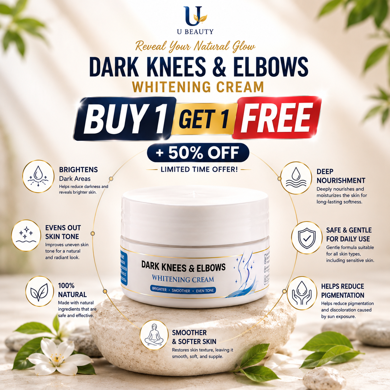 DARK KNESS & ELBOWS WHITENING CREAM