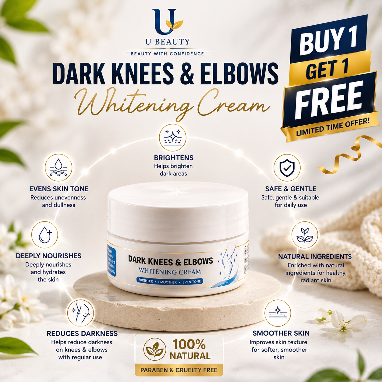 DARK KNESS & ELBOWS WHITENING CREAM