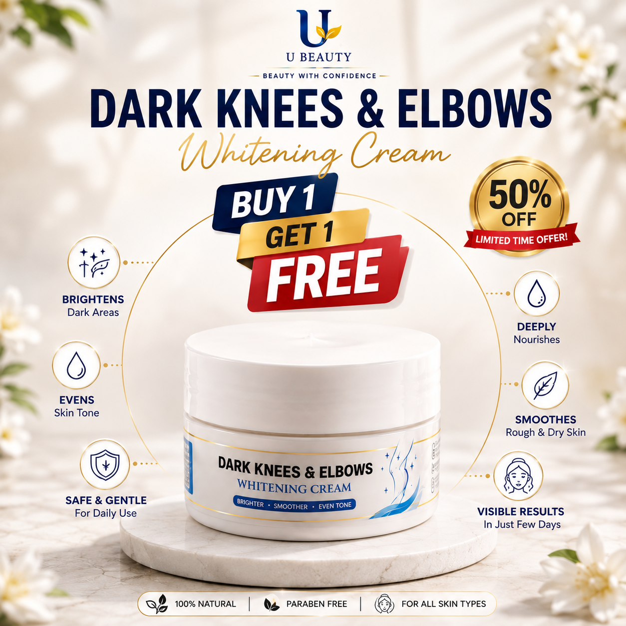 DARK KNESS & ELBOWS WHITENING CREAM