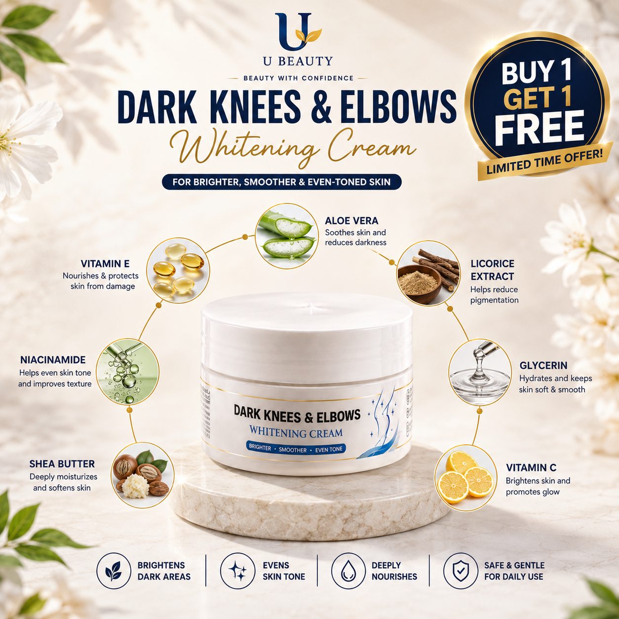 DARK KNESS & ELBOWS WHITENING CREAM