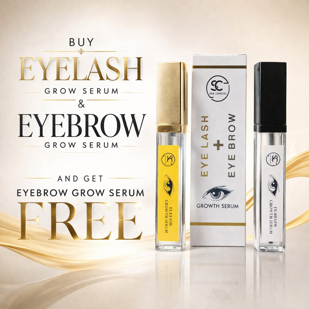 EYELASHES GROWTH SERUM (FREE EYE BROWS GROWTH SERUM)
